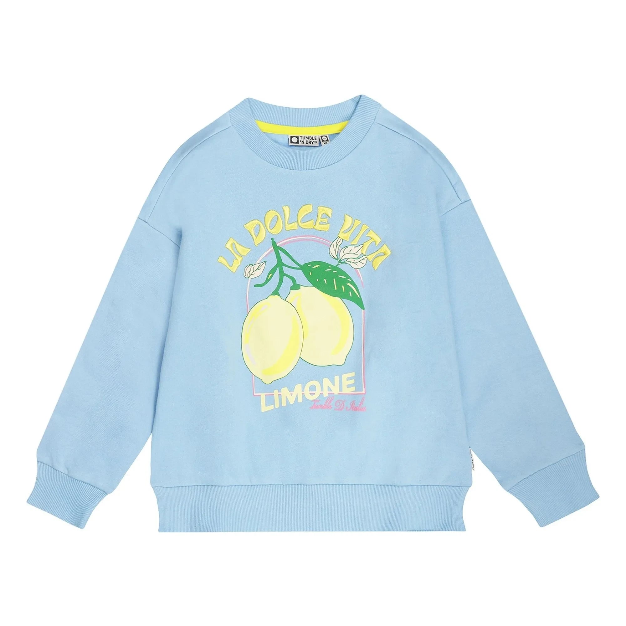Tumble N'Dry - Oversize-Sweatshirt Vital Citrons Bio-Baumwolle | Hellblau