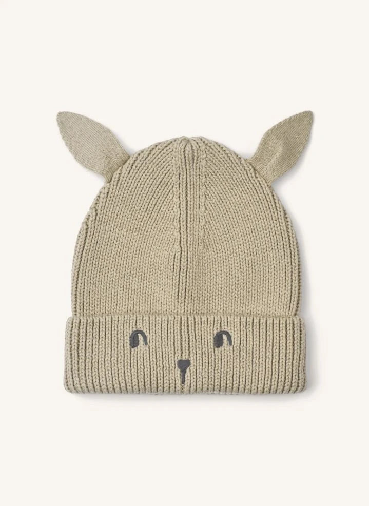 Liewood - Gina Beanie Schal aus Bio-Baumwolle Hase | Beige