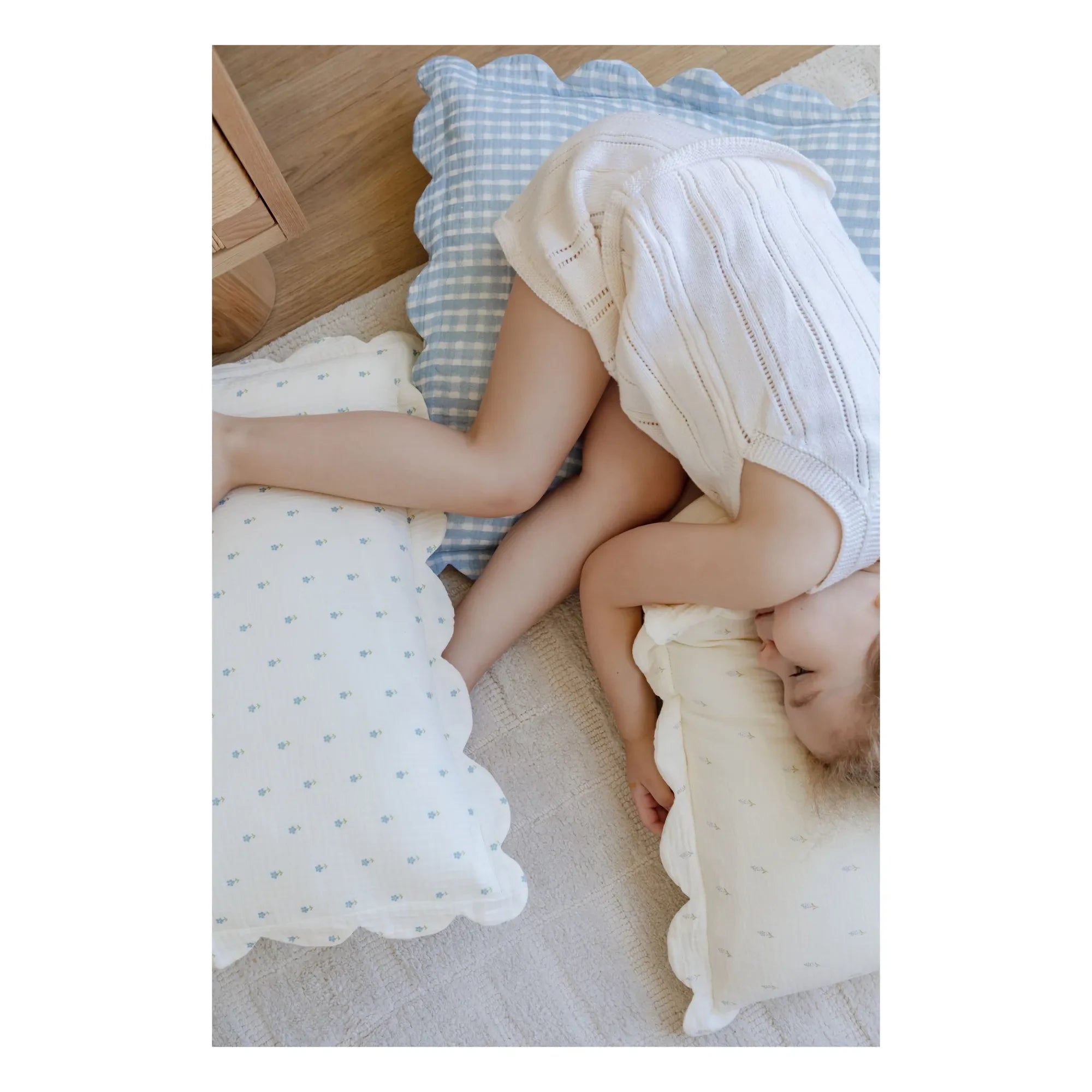 Soft Spot – Cottage Kissenbezüge aus Bio-Baumwolle – 2er-Set | Blau