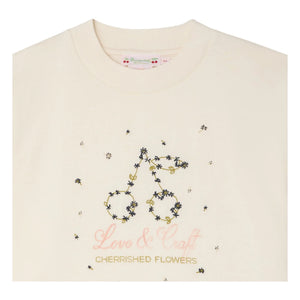 Bonpoint – Lele T-Shirt aus Bio-Baumwolle | Ecru