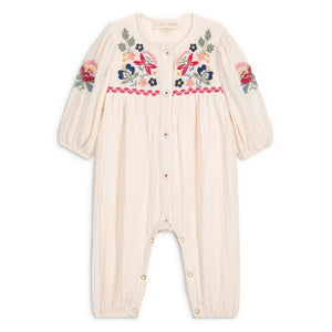Louise Misha - Idria organische Baumwoll-Jumpsuit | Creme