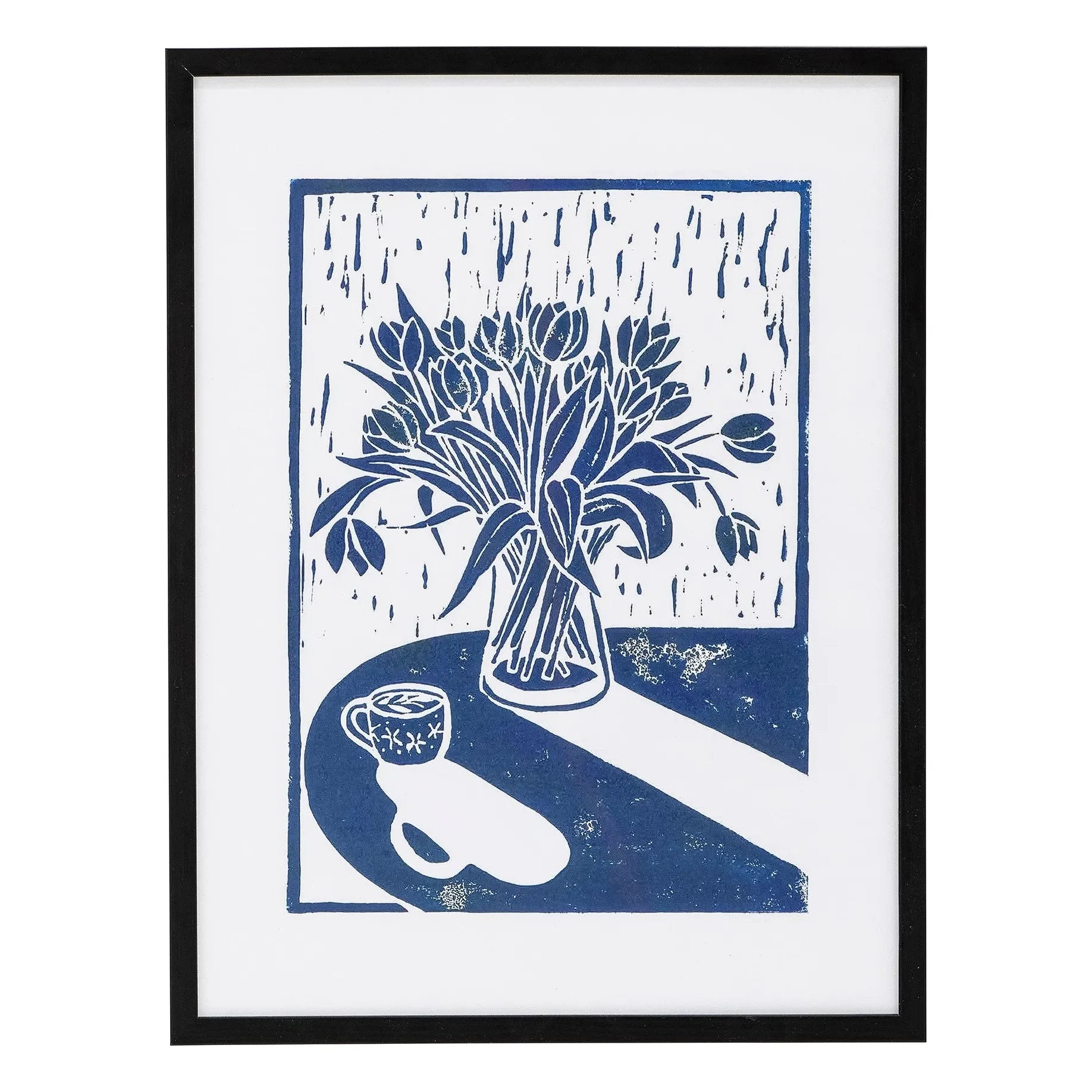 Bloomingville - Blaue Tulpenillustration