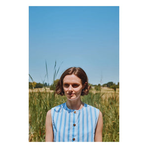 Poudre Organic - Gestreifte Vanille-Bluse | Blau