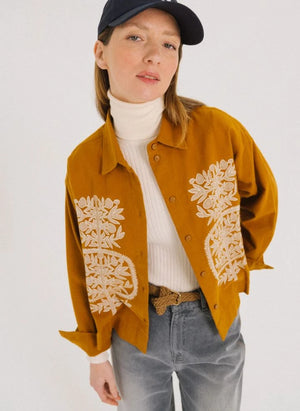 Tinsels - Usk Baumwoll-Overshirt | Yellow Curry-Farbe
