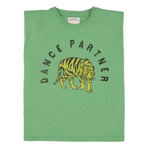 Sisters Department – Alicia Pamuk-T-Shirt mit Epauletten | Grün