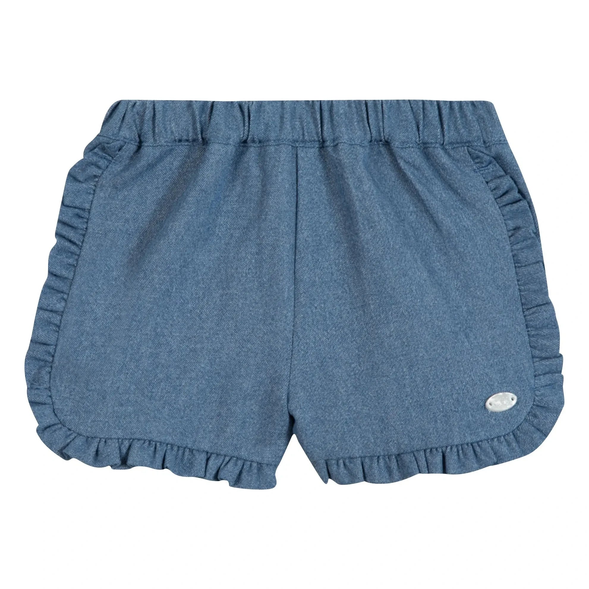 Tartine et Chocolat - Shorts mit Rüschen | Denimblau