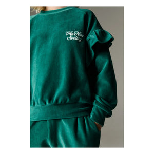 the new society - Odense Samt Sweatshirt Bio | Grün