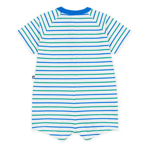 Petit Bateau - Gestreifter Strampler | Blau