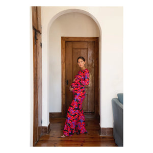 Paloma Collection – Andrea Flower Power Umstandshose | Rot