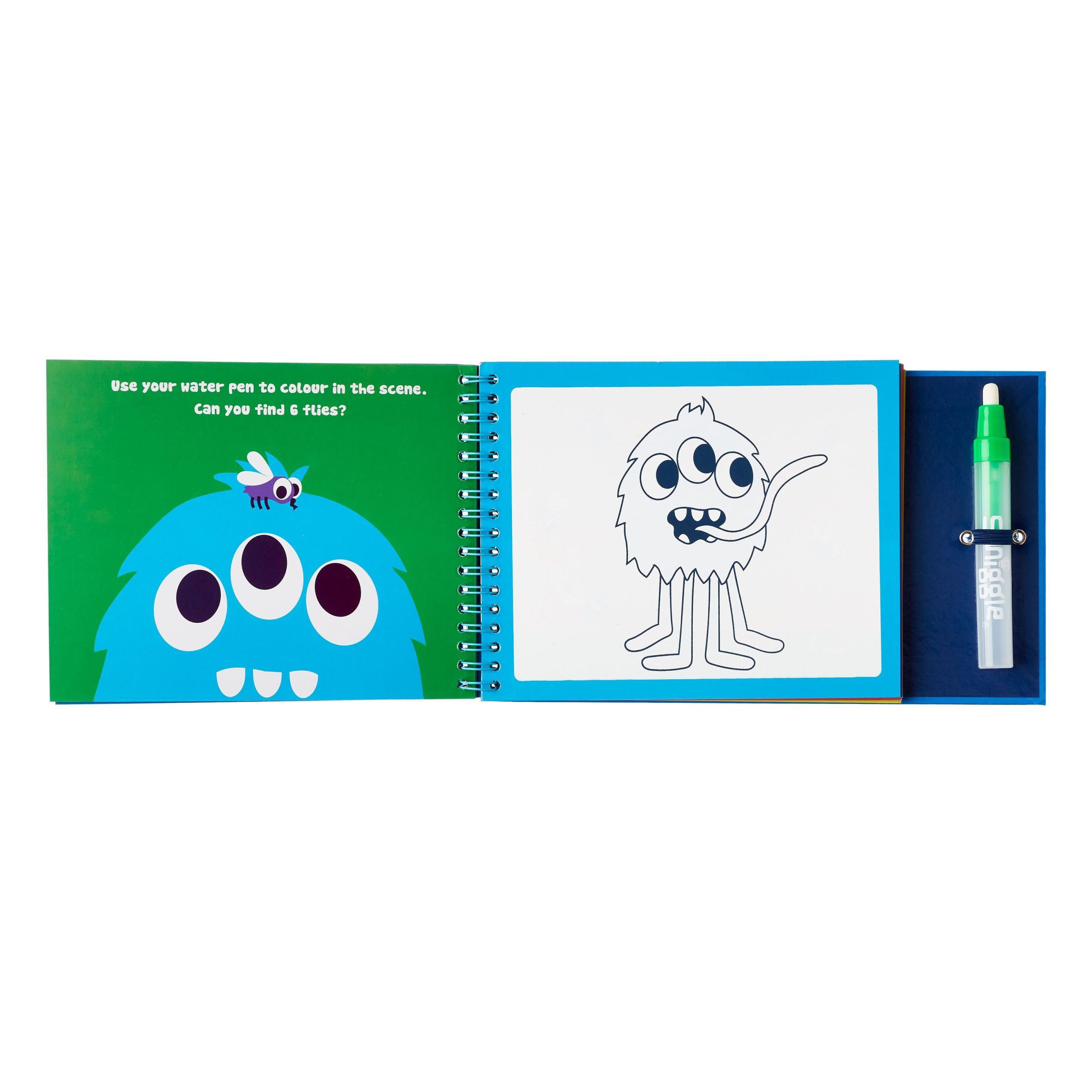 Smiggle - Büyülü Su Bazlı Boyalı Etkinlik Kitabı Mavi-Dinossi