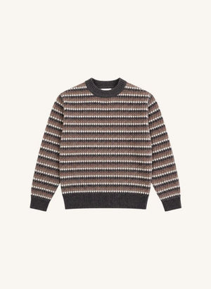 Finger in der Nase - Mathis Jacquard Merinowolle Pullover | Braun
