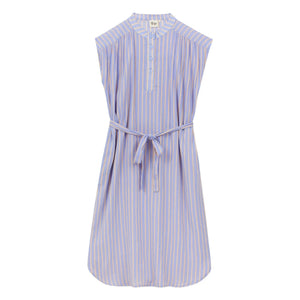 a.p - Gestreiftes Kleid aus Bio-Baumwolle | Lavendel