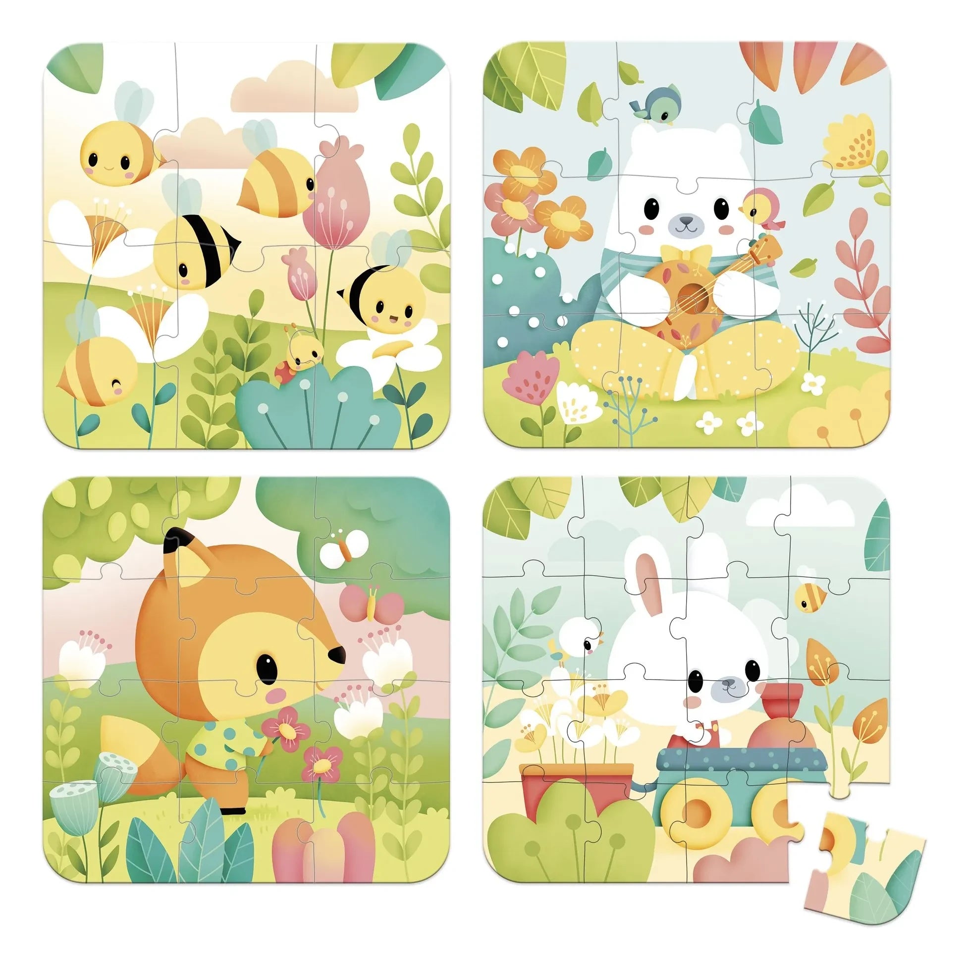 Janod - Reine Evolutionspuzzles - 4 Puzzles