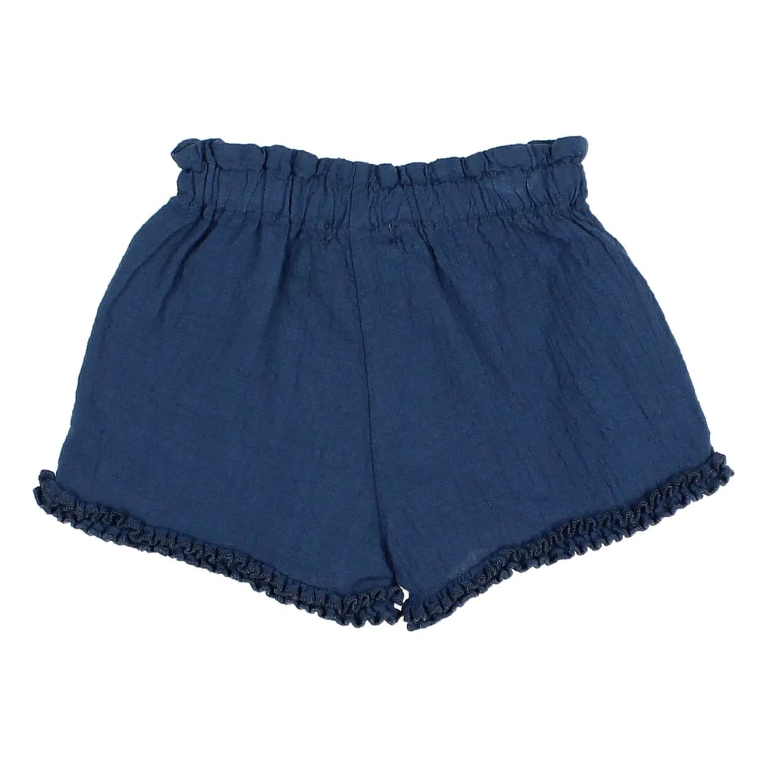Búho – Baby-Rüschenshorts aus Bio-Baumwolle | Marineblau