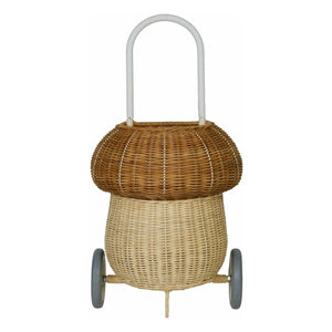 Olli Ella - Rattan-Korb auf Rädern Champignon