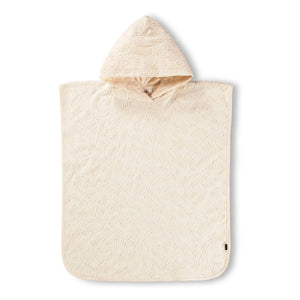 Molo - Poncho de Bain Beach Cover Up Strukturierte Palmen | Cremeweiß
