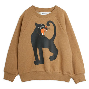Mini Rodini - Panther organik pamuk sweatshirt | Kahverengi
