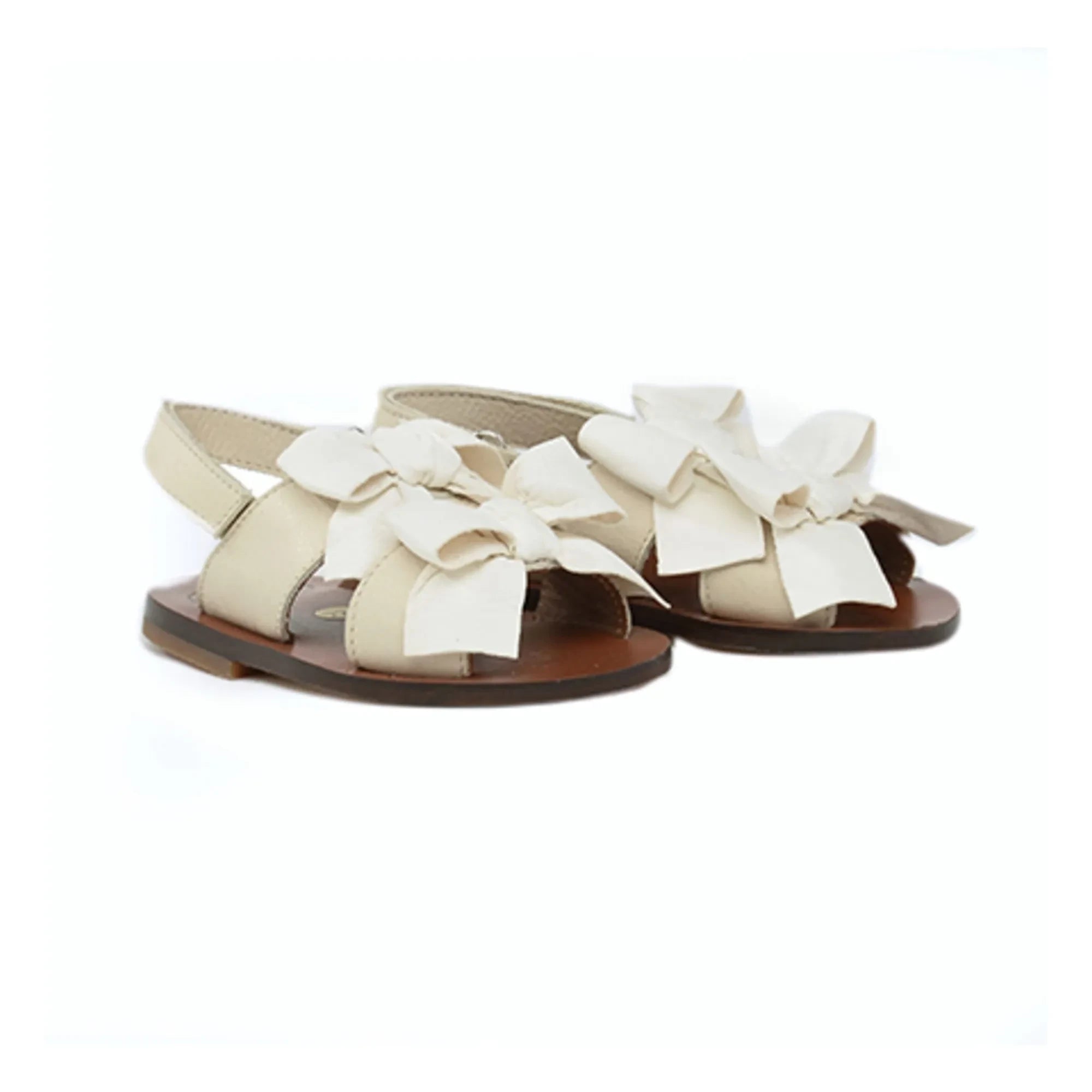Pèpè - Sandalen mit Doppelknoten | Ecru