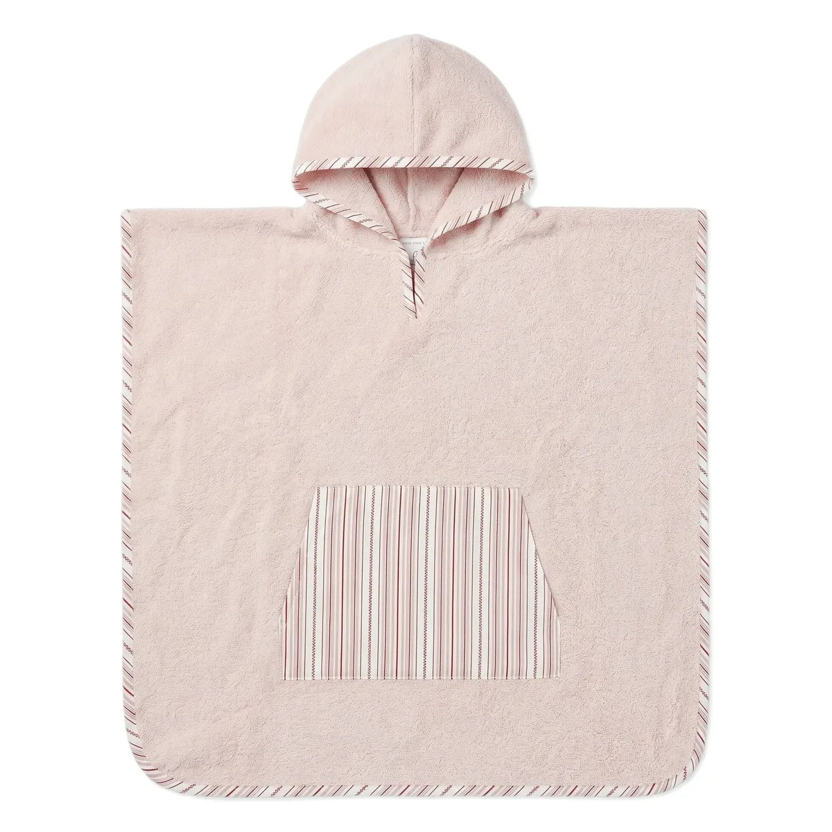 Editions Aimable - Paula Badeponcho | Popeline mit Himbeerstreifen