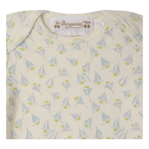 Bonpoint - Timi Voiliers Bio-Baumwoll-T-Shirt und Leggings Set | Gebrochenes Weiß