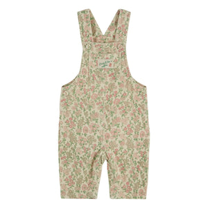 Emile et Ida - Blumenmuster Corduroy Babyoverall | Beige