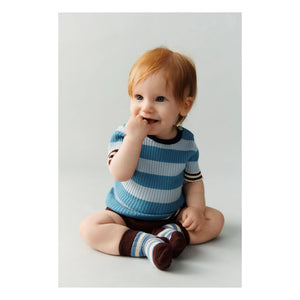 FUB - Klassische Ringelsocken 2er-Set | Azurblau