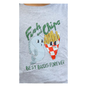 Bonton - Taxo Fish & Chips Tişört | Heather gri