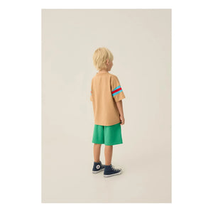 The Campamento - Gestreiftes T-Shirt mit Kontrastdetails | Camel