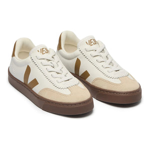 Veja - O.T. Elastische Schnürsenkel Leder Volley Sneakers | Braun