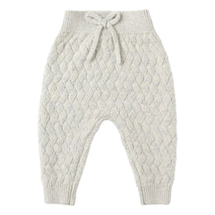 Quincy Mae - Recycelte Faser Strick-Chiné Hose | Hellblau