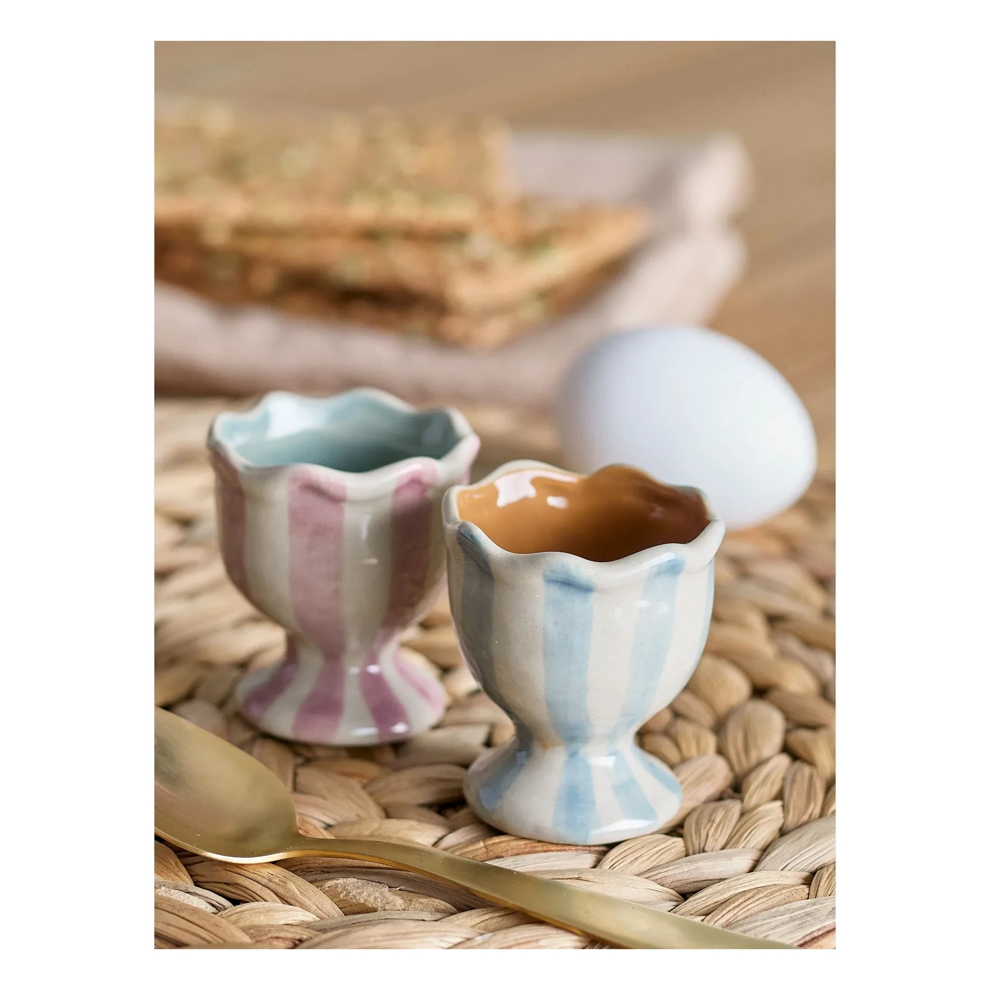 Bloomingville - Willa Steingut-Eierbecher - 2er Set