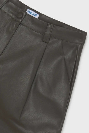 Bermudashorts aus Kunstleder für Kinder