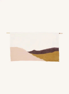 Muskhane - Valley Filz-Wandbehang | Puderrosa
