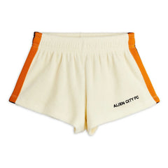 Mini Rodini - Alien City Bio-Baumwoll Terry Shorts | Ecru