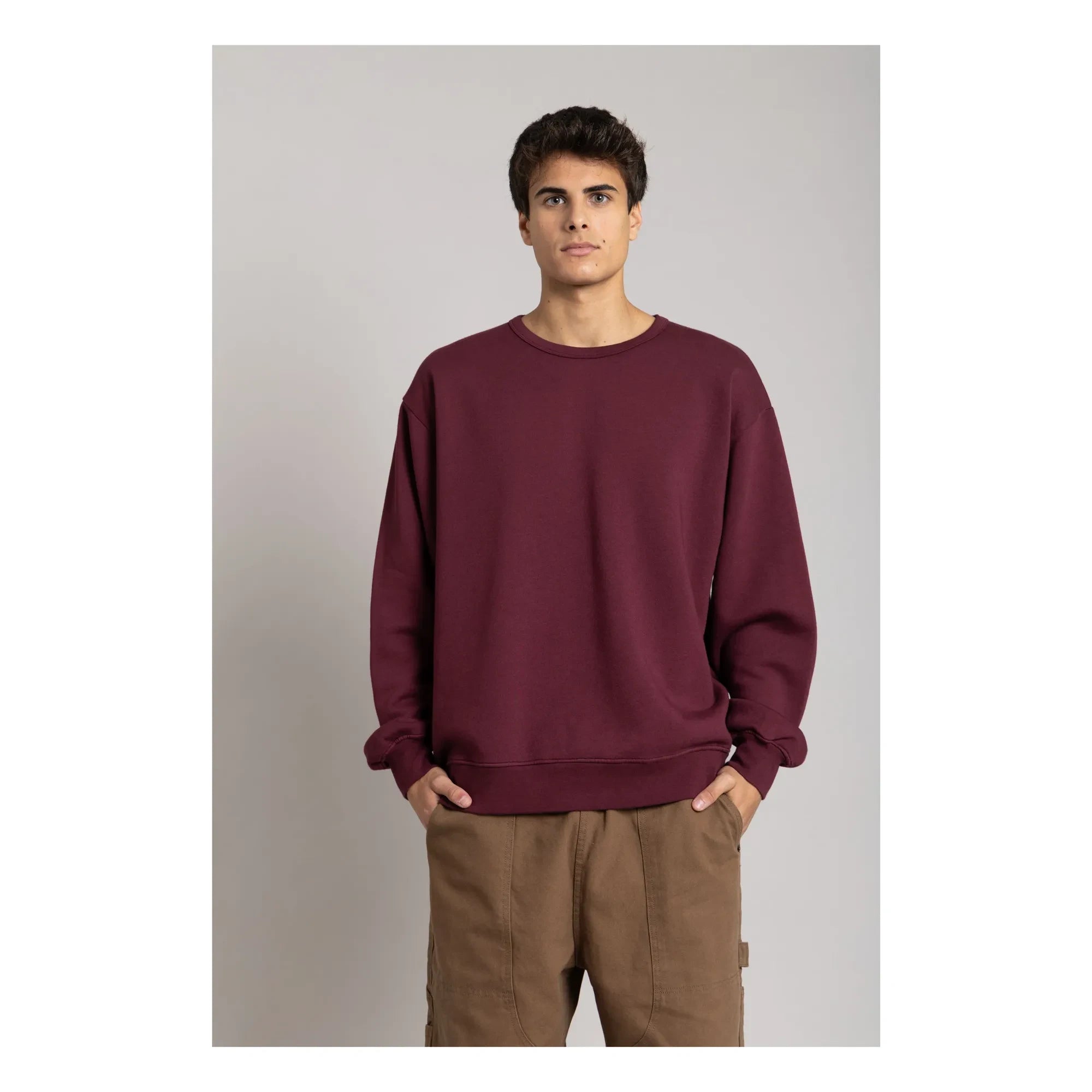 Smallable Man - Sweatshirt aus Bio-Baumwolle | Aubergine