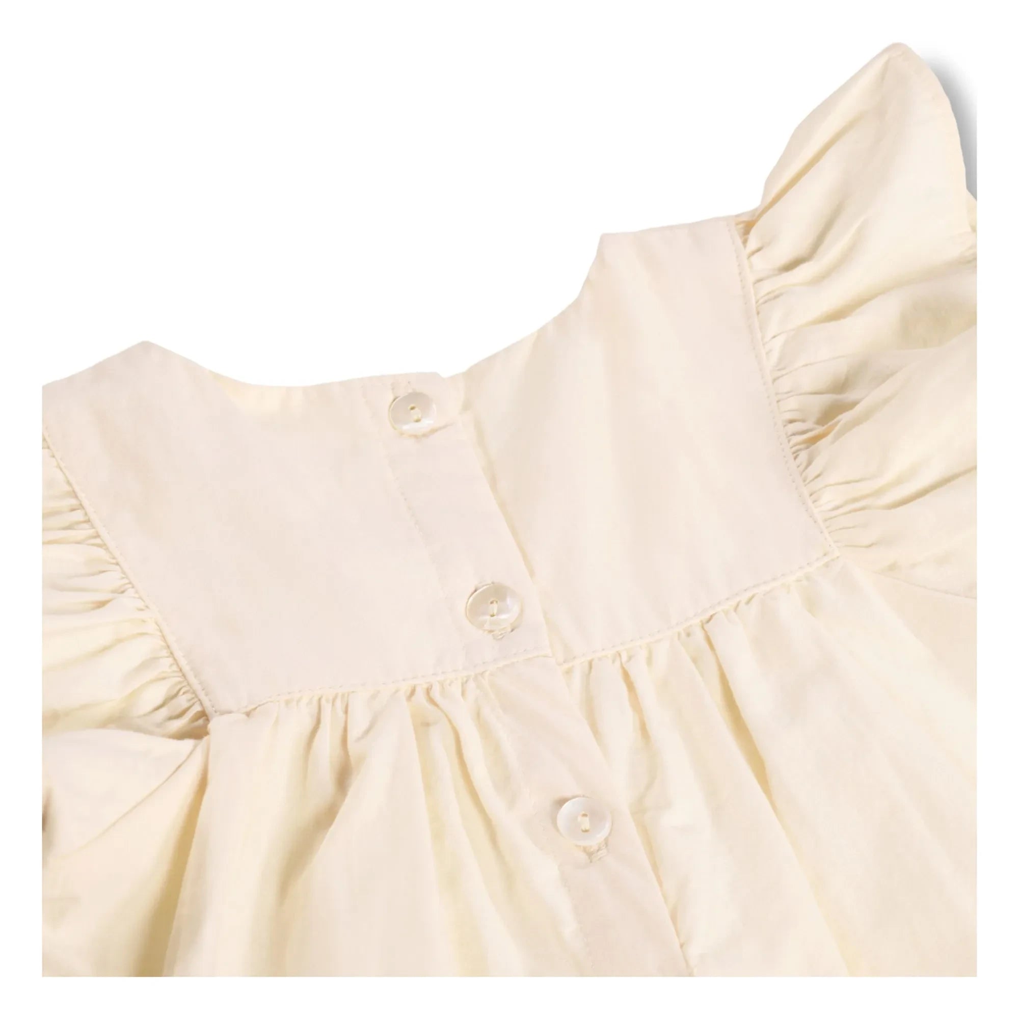 Molo - Cammas Bio-Baumwollkleid mit Rüschen | Creme