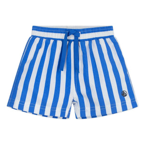 Petit Bateau - Gestreifte Baby-Badeshorts aus recycelter Faser | Blau