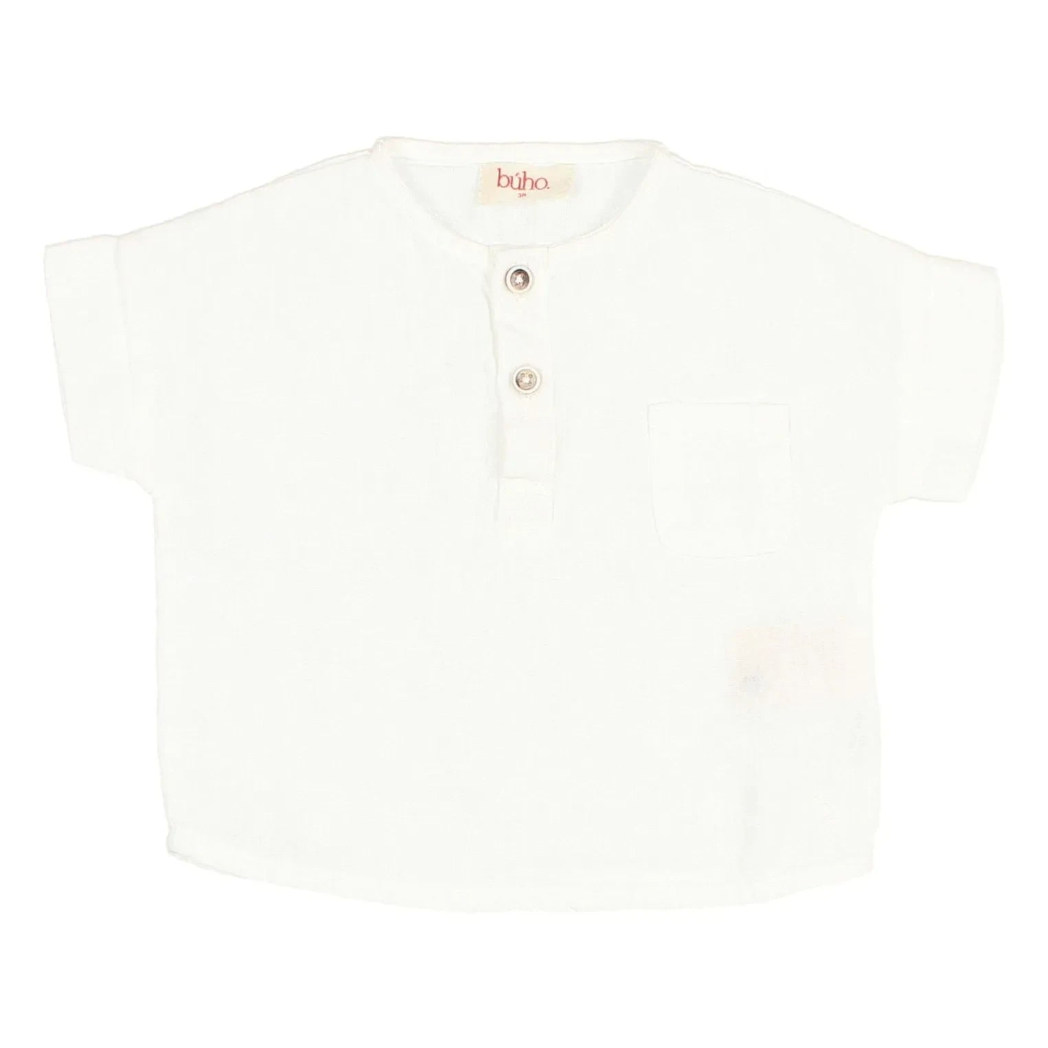 Búho – Leinenhemd für Babys | Weiß