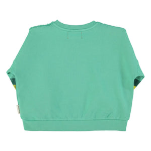 Piupiuchick - Gestreiftes Sweatshirt Bio-Baumwolle | Grün