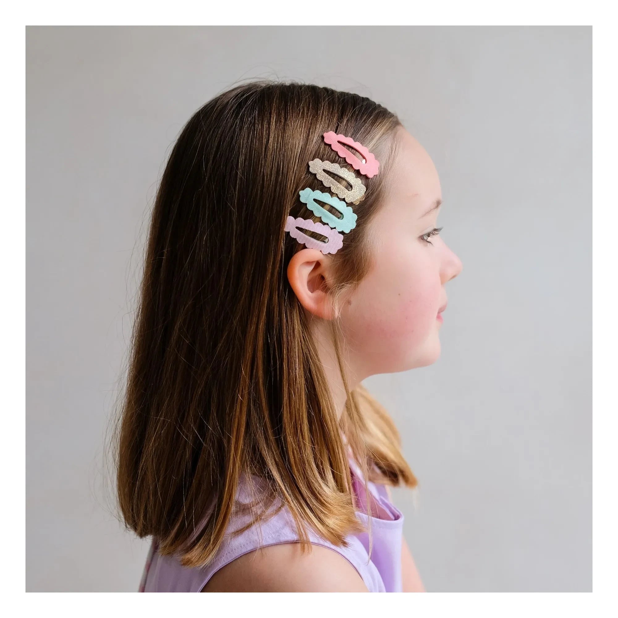Mimi & Lula - 5er Festoon Mini-Haarspangen-Set | Rosa