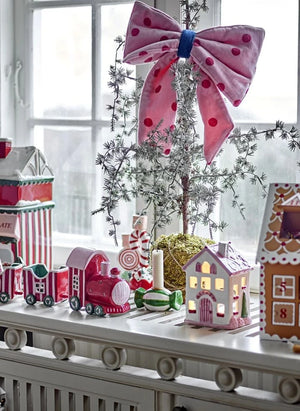 Bloomingville - Gloria Keramik Zug Weihnachtsdekoration | Rot