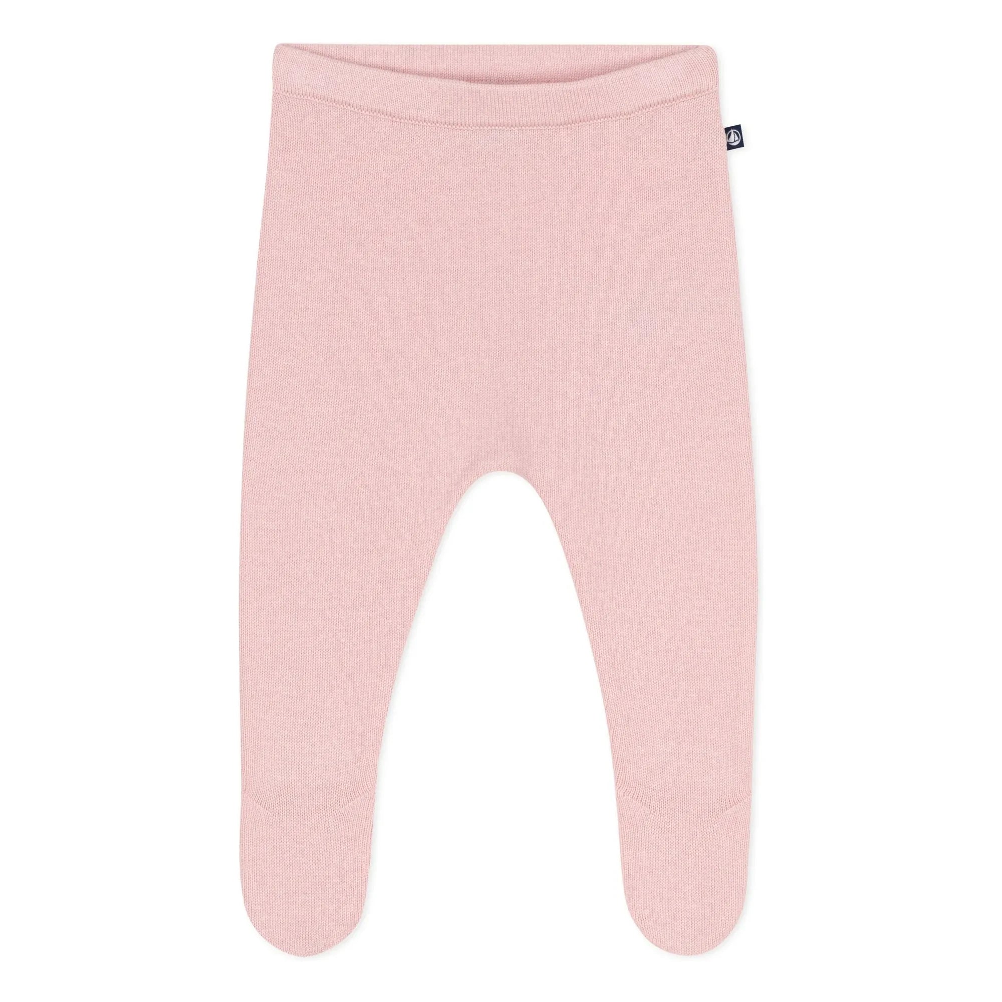 Petit Bateau - Leggings mit Fuß und Wollnetz | Rosa