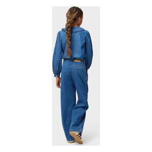 Molo - Robbin Denim Yakalı Bluz Organik Pamuk | Mavi