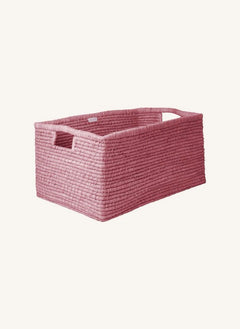 Rice - Rosa Raphia Aufbewahrungskorb