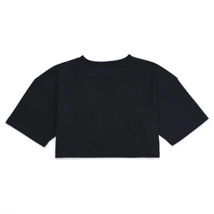 Maison Mangostan - Flowery Crop T-Shirt | Schwarz
