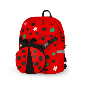 Legami - 2-in-1 Marienkäfer Rucksack mit abnehmbarem Frontfach - Sehr süß!
