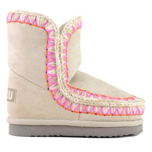Mou - Eskimo Wildleder-Stiefel mit oberer Naht | Creme