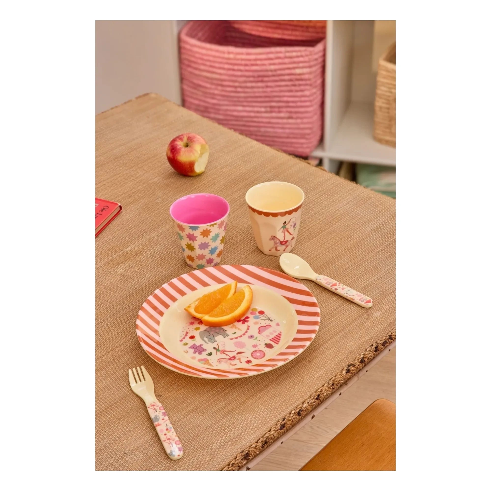 Rice - Fun Fair Melamin Besteckset | Hellblau