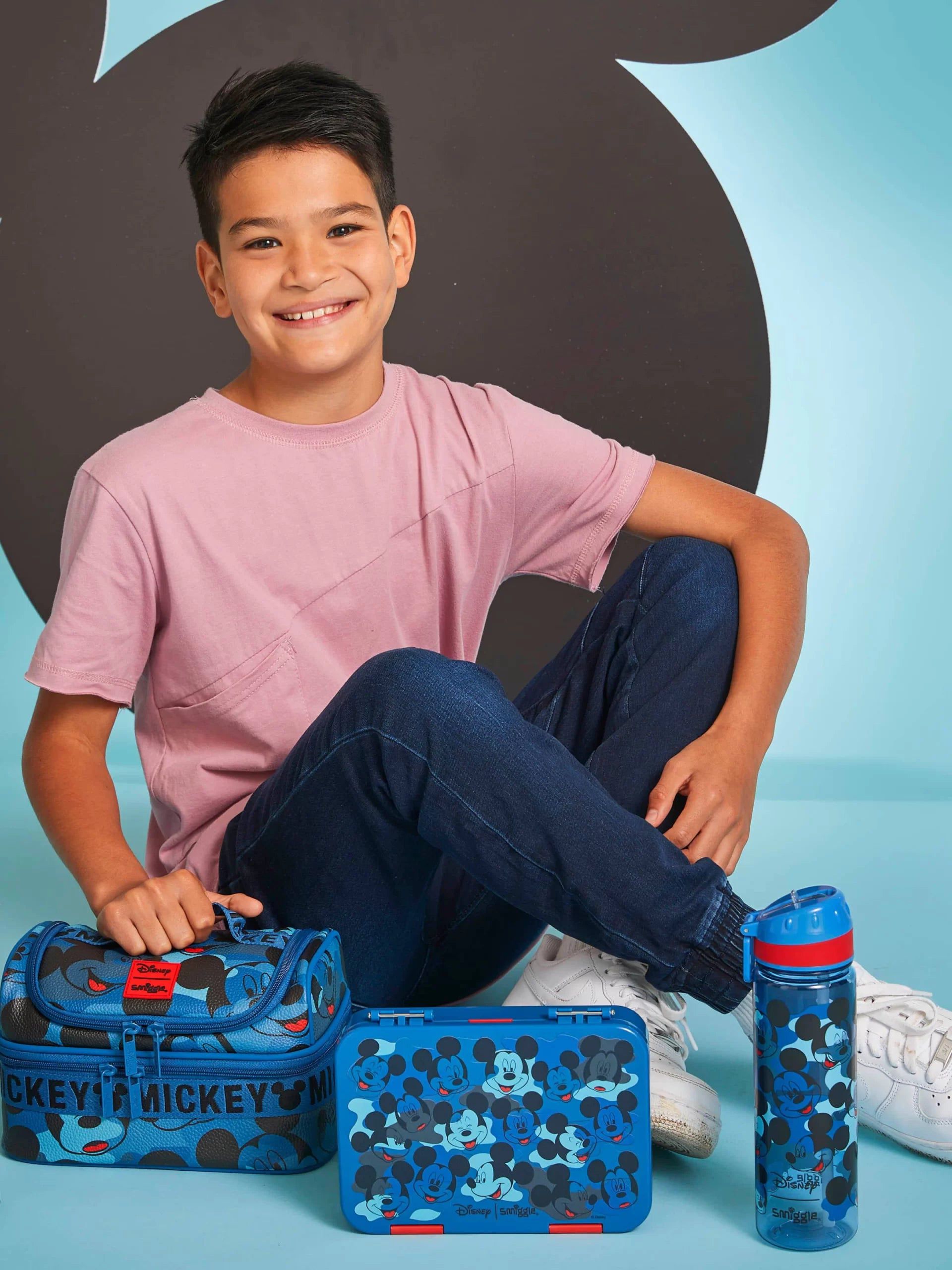 Smiggle - Mickey Mouse 650ML Pipetli BPA'sız Suluk-Dinossi