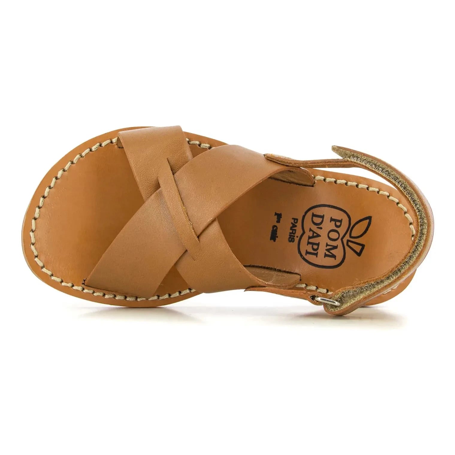 Pom d'Api - Stitch Cross-Sandalen | Braun